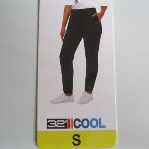 32 Degrees Cool Women's Soft Jogger, Drawstring, Pockets, elastic hem, black S